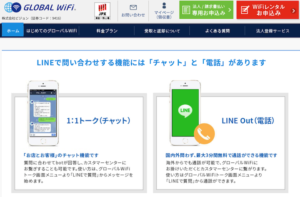 グローバルWi-Fi　 LINE